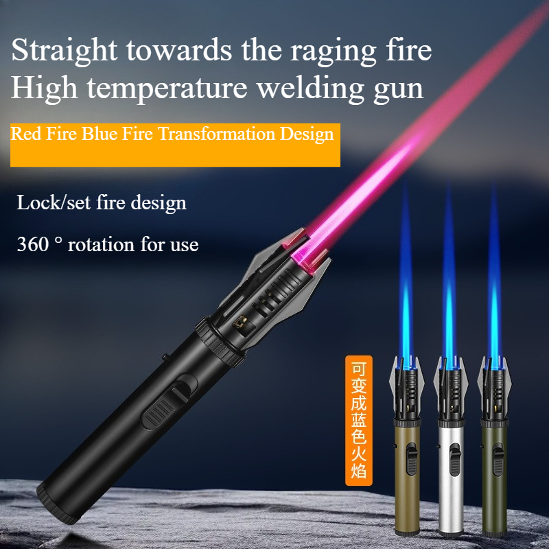 Outdoor Windproof Lighter - 1800 ° 고온 스프레이 건 부탄