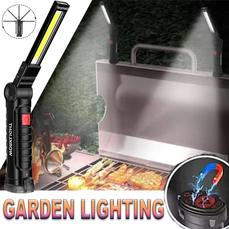 Outdoor Camping Decor - 마그네틱 후크가있는 휴대용 LED 손전등 야외