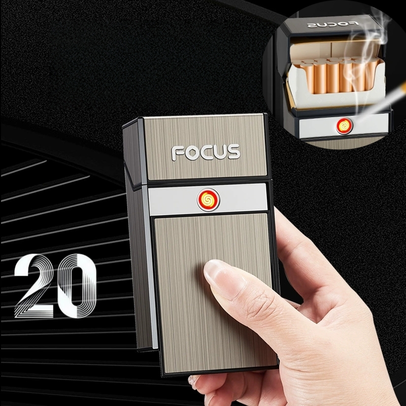 Outdoor Windproof Lighter - 새로운 USB 담배케이스 라이터, 방습 및