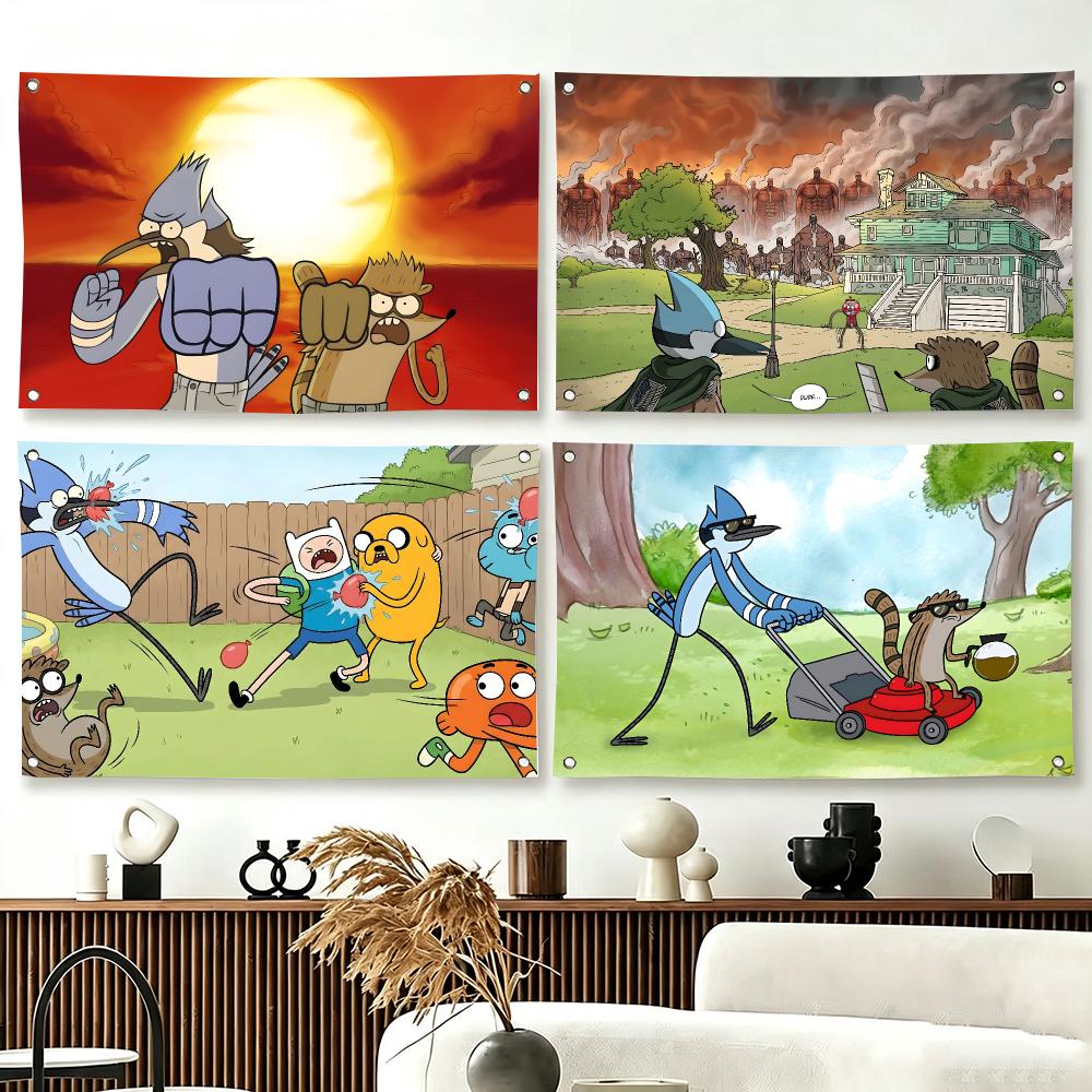 Outdoor Camping Show - 서리얼 코미디 만화 'R-Regular Show' 플래그