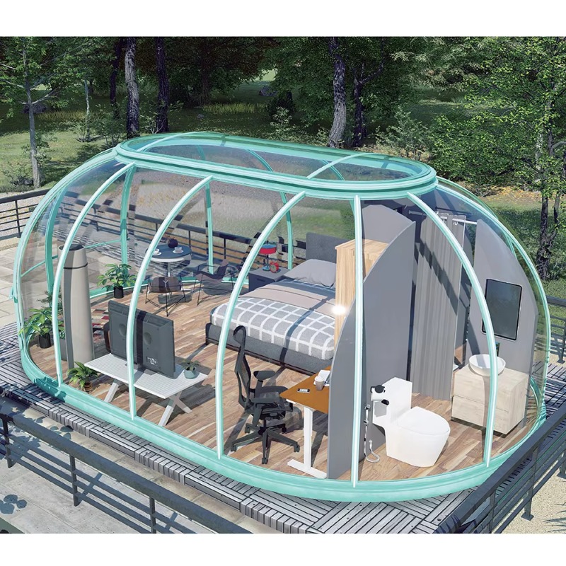 Outdoor Camping Venues - 투명 폴리카보네이트 돔형 소형 주택 맞춤형