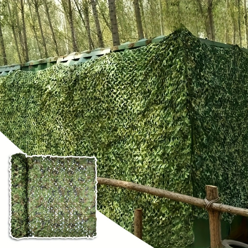Outdoor Camping Venues - 1pc 녹색 위장 그물망 정글 테마