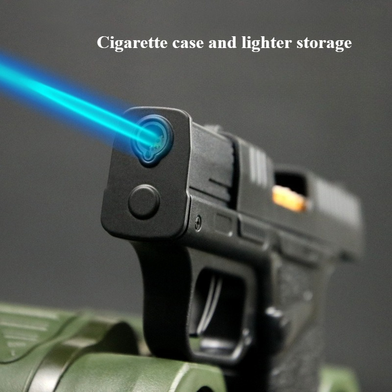 Outdoor Windproof Lighter - 야외 캠핑용 총 모양 담배 케이스(라이터