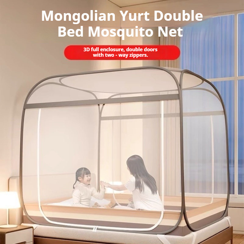 Outdoor Yurt Camping - 몽골 유르트 더블 침대 모기장 침구