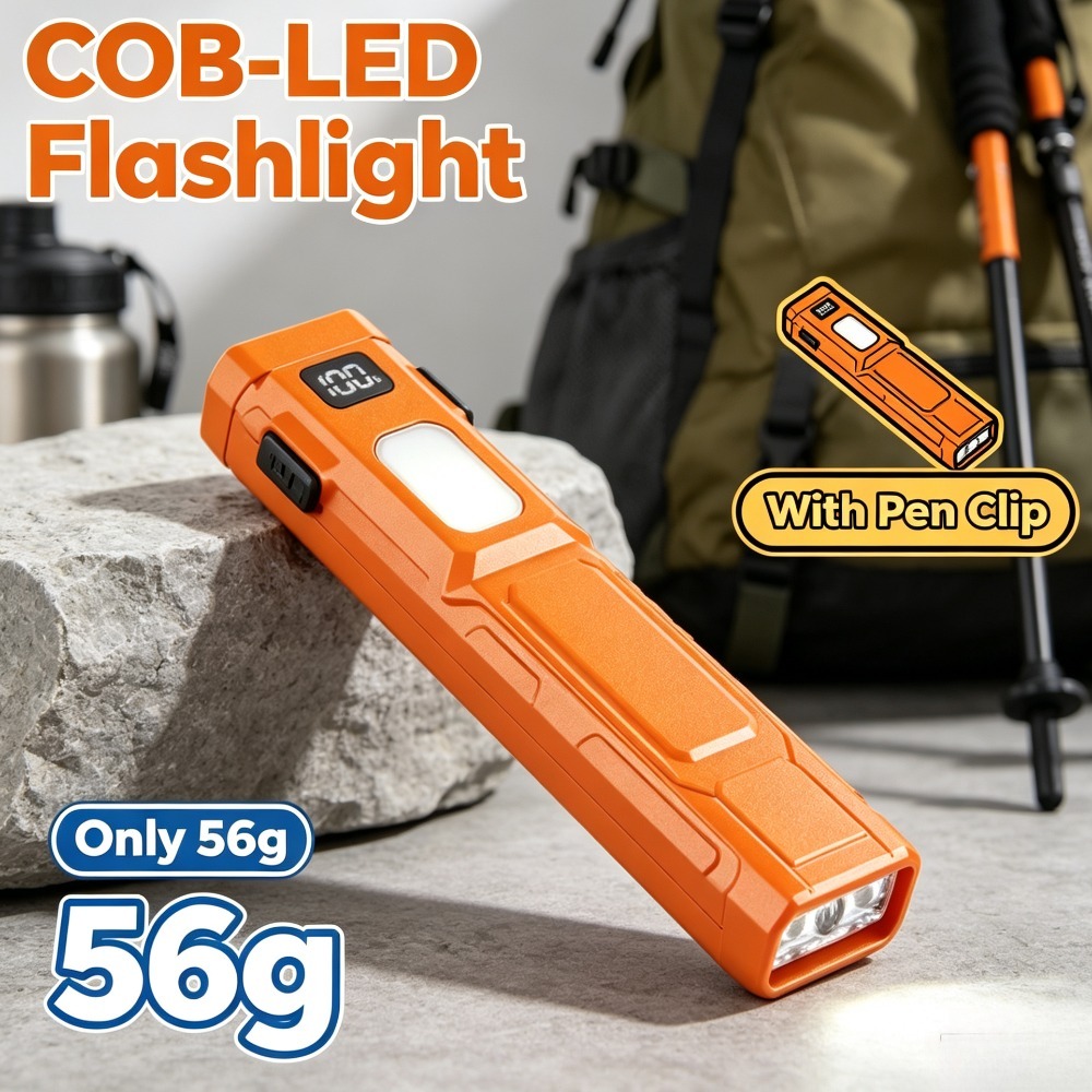 Outdoor Camping Decor - COB LED EDC 플래시라이트 펜 클립