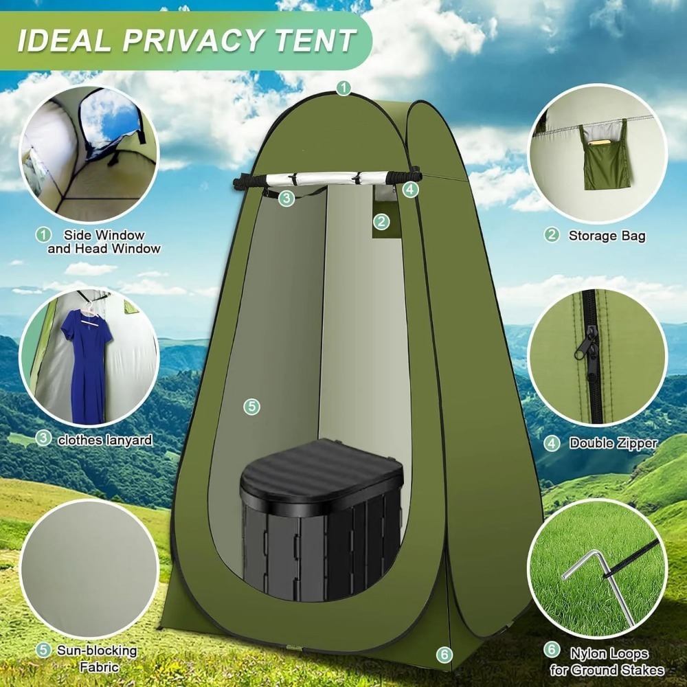 휴대용 캠핑 접이식 개인 화장실 텐트 특수 탈의실 텐트 - Outdoor Camping Toilet Tent 리뷰 및 가격