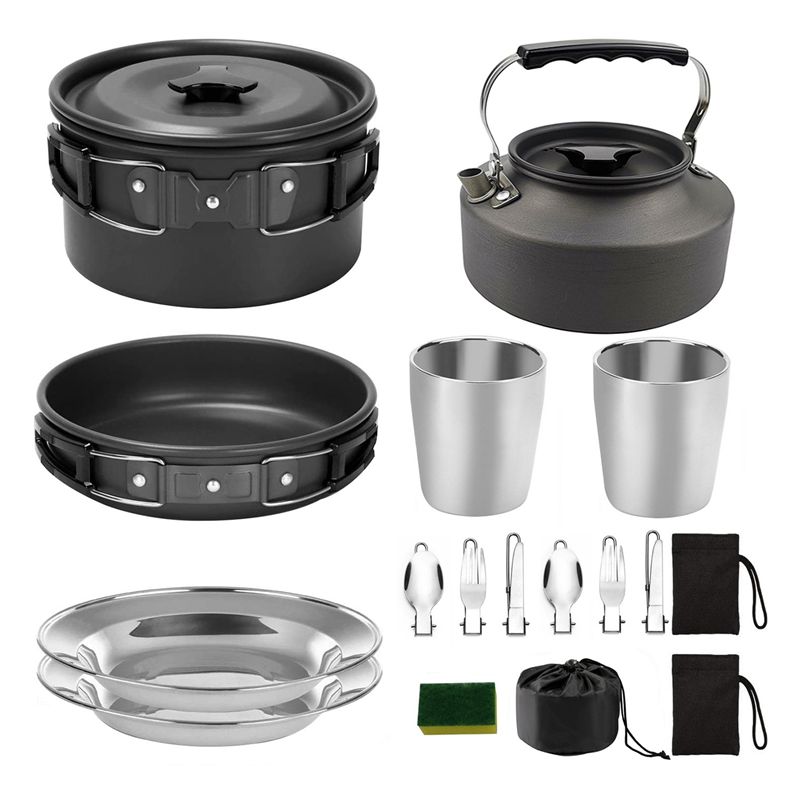 【구매자】캠핑 조리기구 휴대용 냄비 팬 컵 티포트 세트 - Outdoor Camping Cooking Equipment 리뷰 및 가격