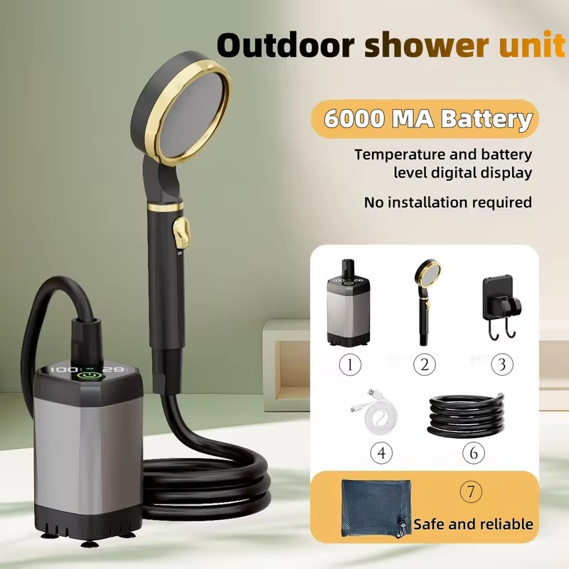 휴대용 야외 전기 샤워기 캠핑 샤워 키트 긴 배터리 수 - Outdoor Camping Shower 리뷰 및 가격