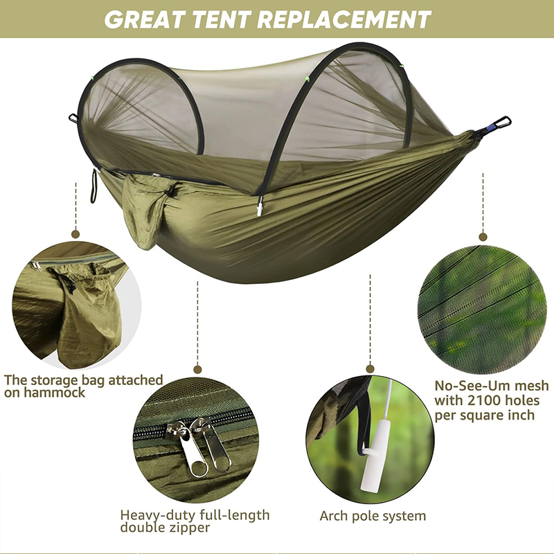모기장이 있는 야외 캠핑 해먹, 자동 빠른 설치 해먹, - Outdoor Camping Hammock 리뷰 및 가격