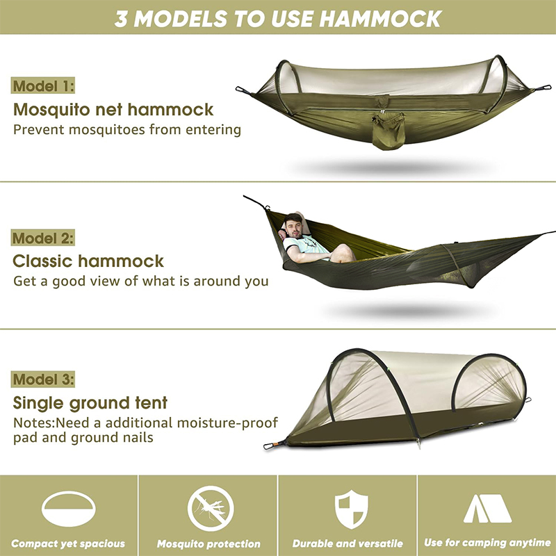 모기장이 있는 야외 캠핑 해먹, 자동 빠른 설치 해먹, - Outdoor Camping Hammock 리뷰 및 가격