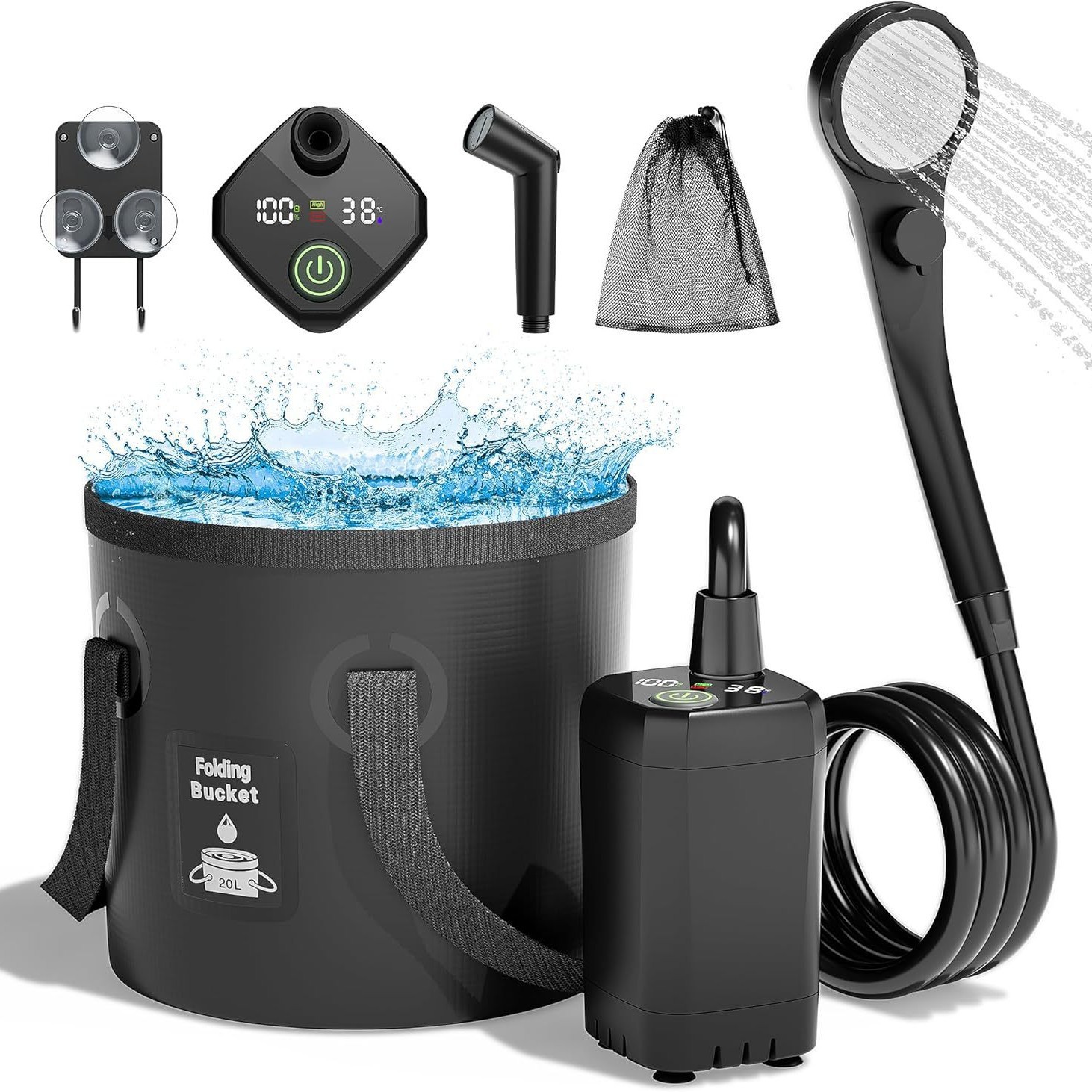 휴대용 자흡식 전기 야외 샤워기, 가정, 기숙사, 시골 - Outdoor Camping Shower 리뷰 및 가격