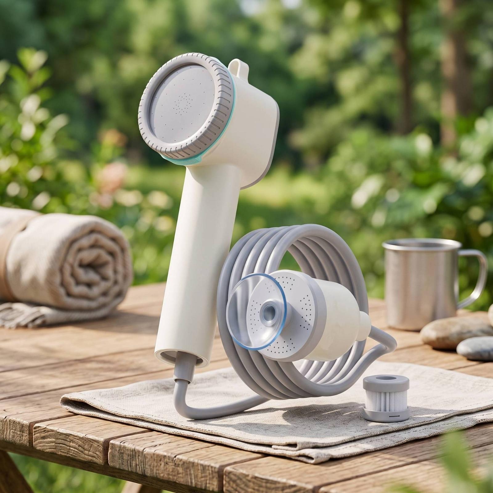 휴대용 전기 샤워 키트(흡착판 베이스 포함) - 야외  - Outdoor Camping Shower 리뷰 및 가격