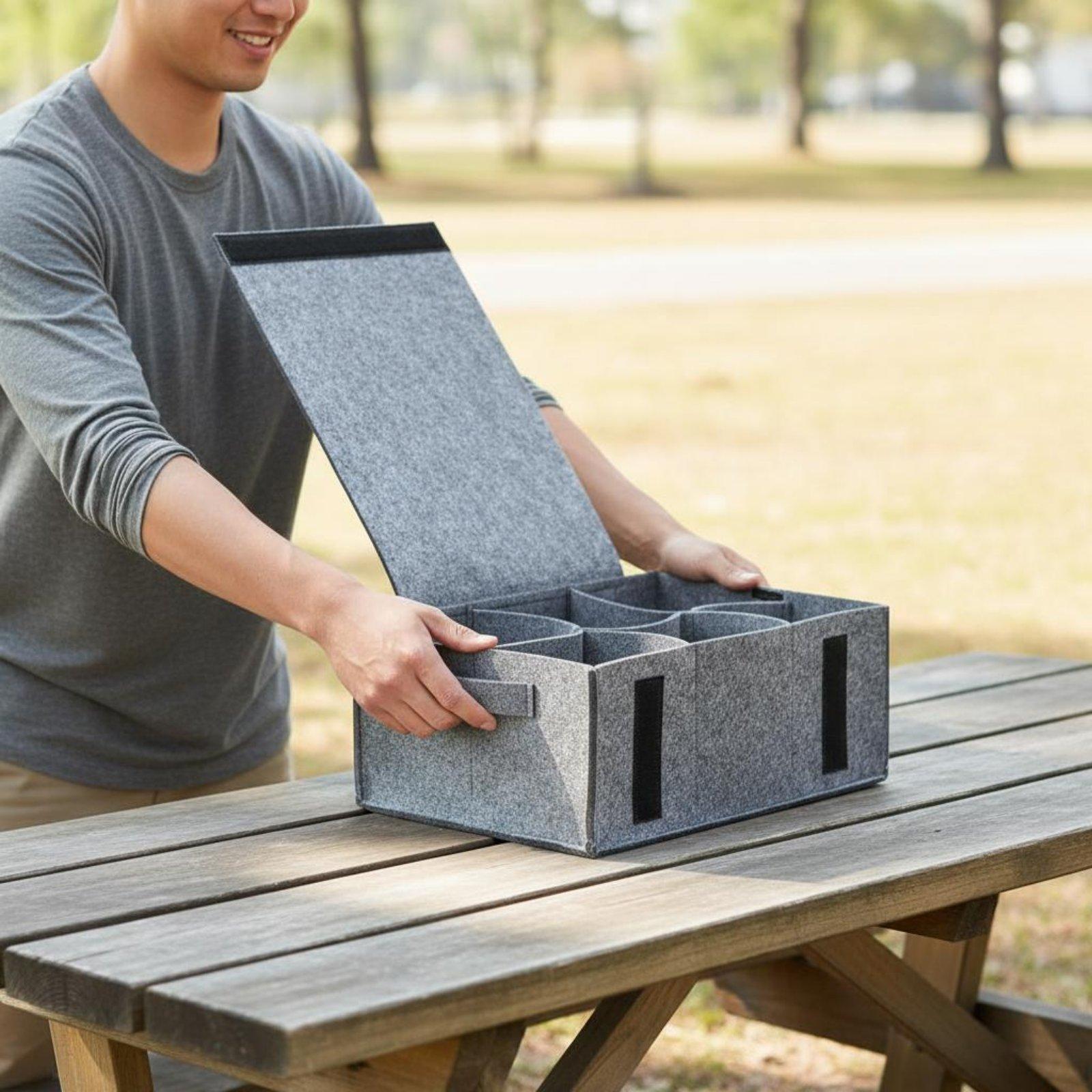 가정용 펠트 수납 파우치 휴대용 식기류 캐리어 캠핑 주 - Outdoor Camping Equipment 리뷰 및 가격