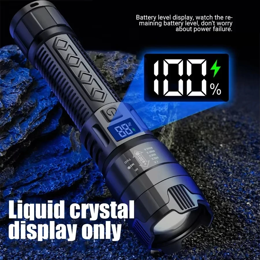 전술용 LED 손전등 2000LM USB 충전식 방수  - Outdoor Camping Decor 리뷰 및 가격