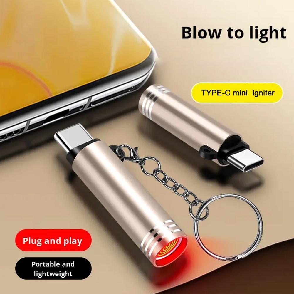 타입 C 미니 라이터 불어서 점화하는 방풍 무화염 전자 - Outdoor Windproof Lighter 리뷰 및 가격