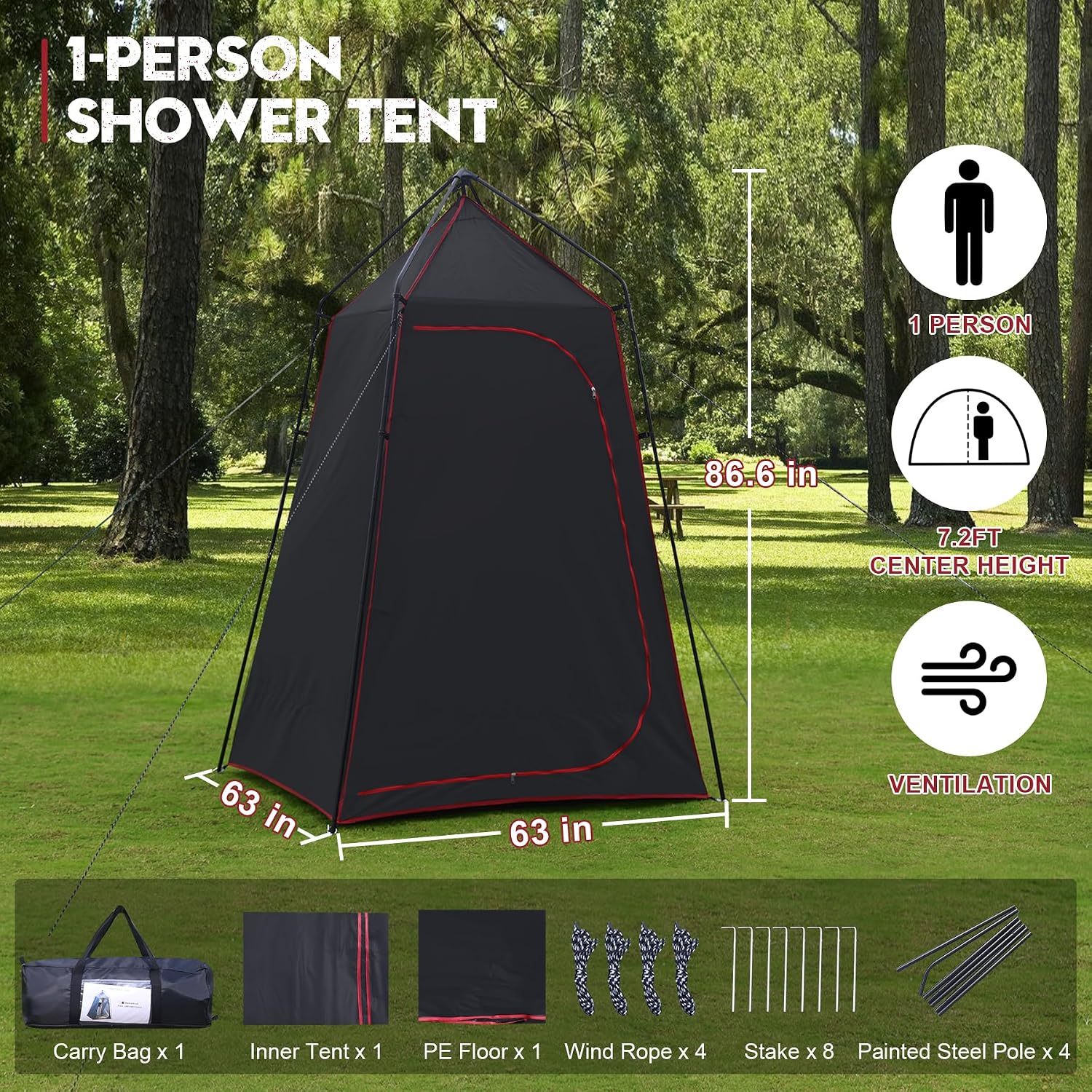 캠핑용 샤워 텐트, 휴대용 야외용 개인 공간 텐트로 샤 - Outdoor Camping Toilet Tent 리뷰 및 가격