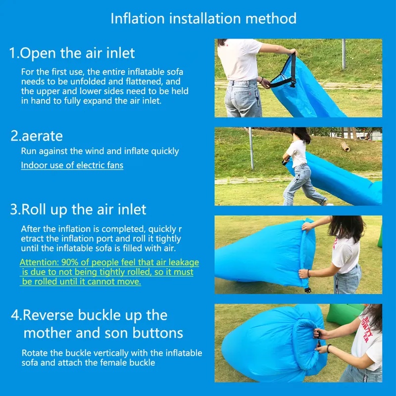 휴대용 에어 소파, 빠른 공기 주입 방수 라운저, 가벼 - Outdoor Camping Couch 리뷰 및 가격