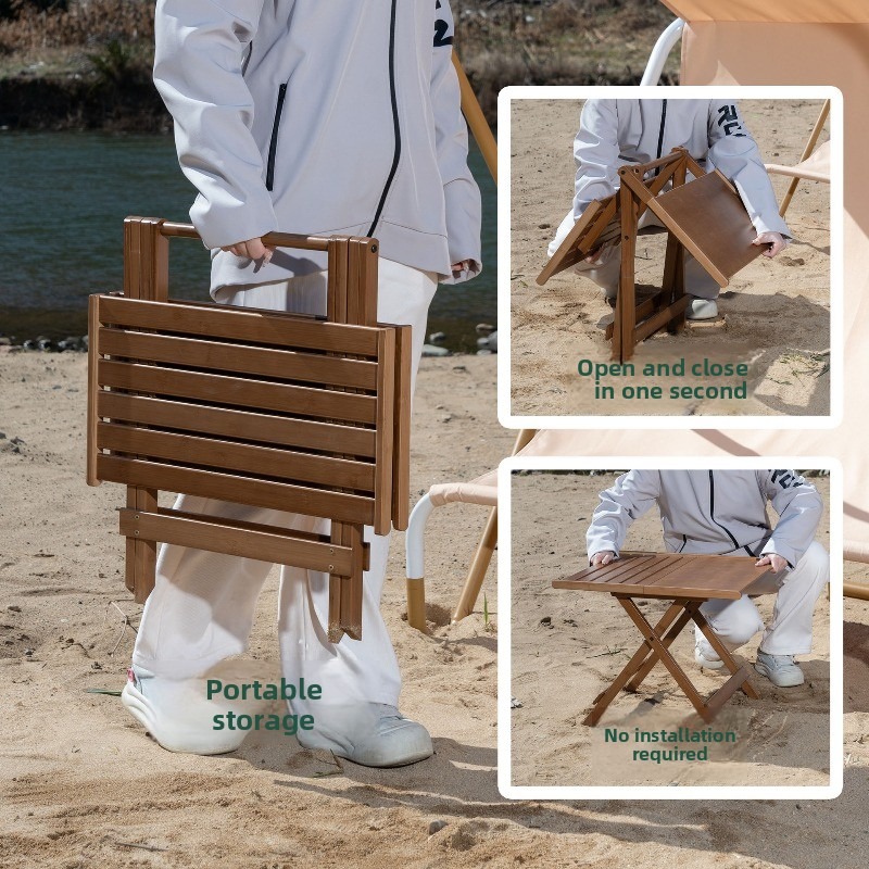 휴대용 대나무 접이식 테이블, 발코니용, 야외 피크닉용 - Outdoor Camping Rental 리뷰 및 가격