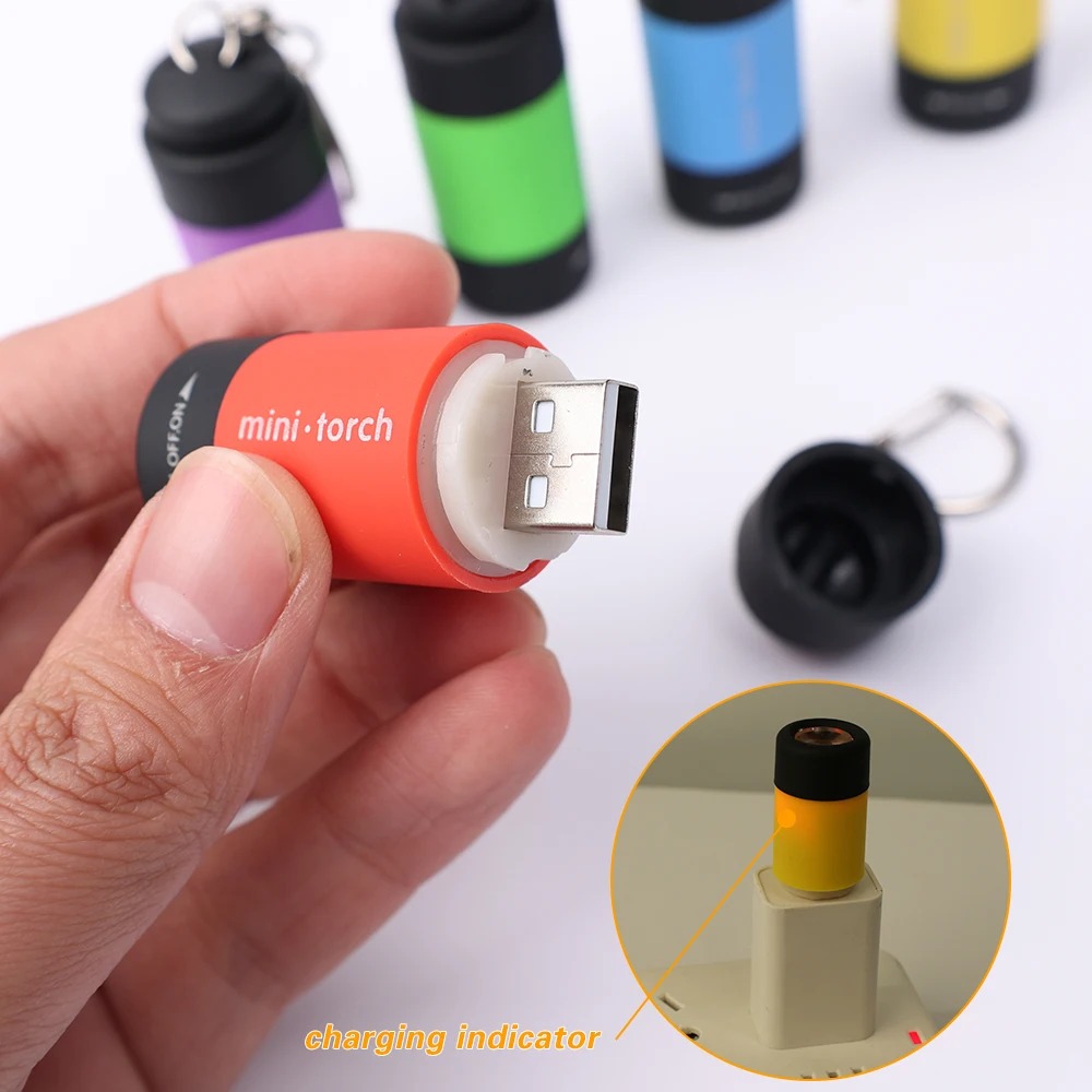 USB 충전식 캠핑 미니 손전등 강력한 라이트 포켓 키 - Outdoor Camping Decor 리뷰 및 가격