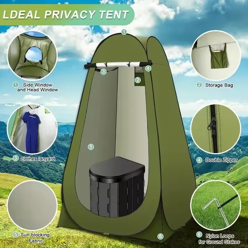 ‌ 캠핑 RV 및 야외 여행을 위한 휴대용 팝업 화장실 - Outdoor Camping Toilet Tent 리뷰 및 가격