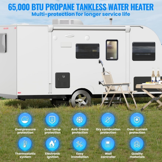 휴대용 RV 순간 가스 온수기 12V |   야외용 직 - Outdoor Camping Shower 리뷰 및 가격