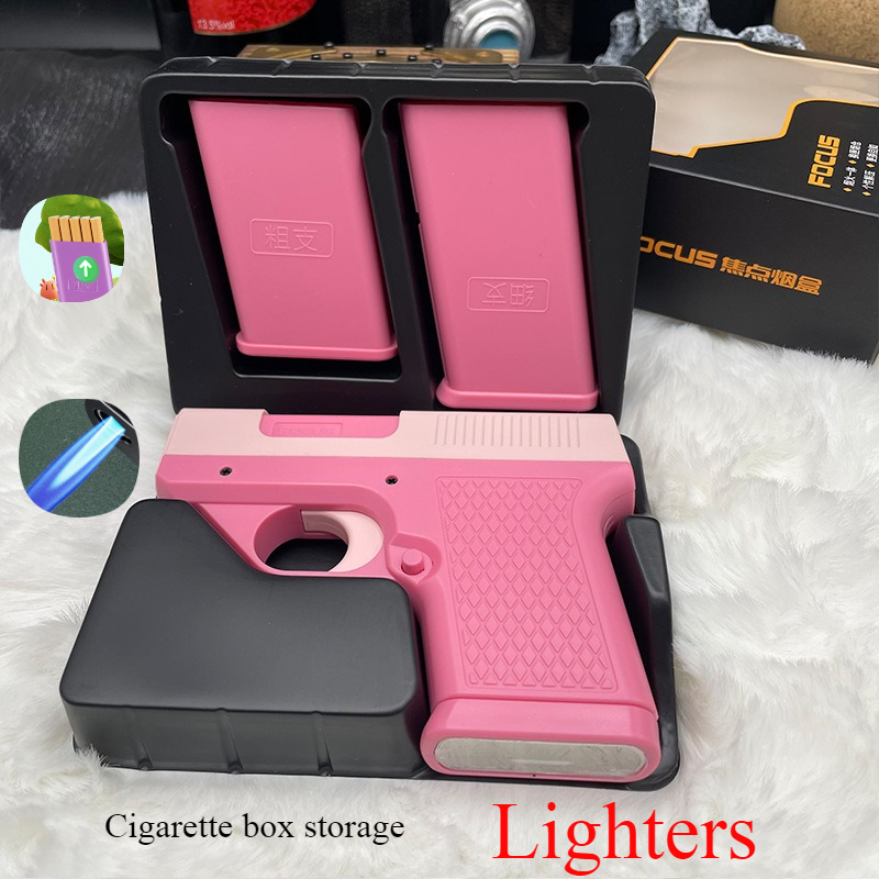 야외 캠핑용 총 모양 담배 케이스(라이터 포함), 3구 - Outdoor Windproof Lighter 리뷰 및 가격