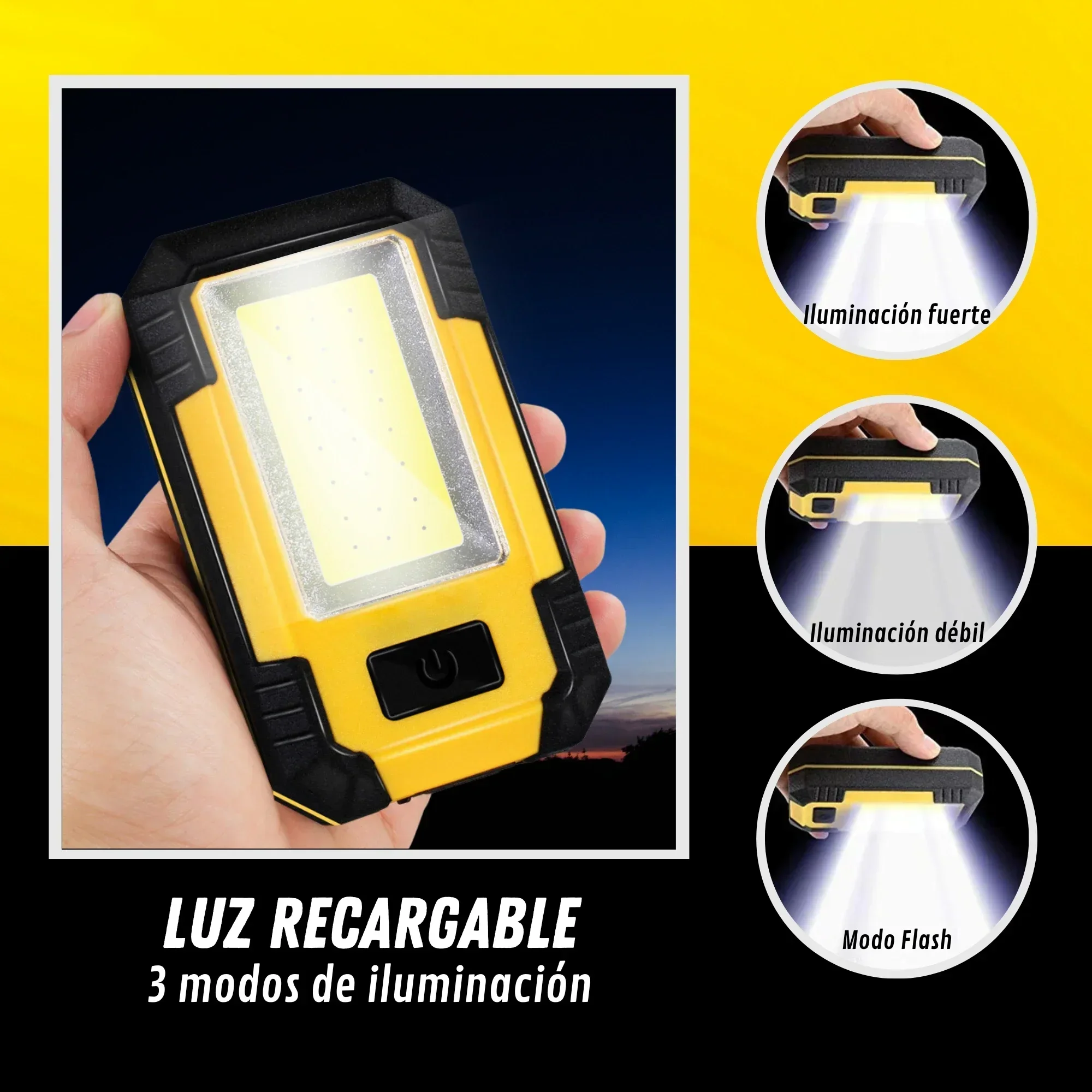 휴대용 4000mAh 충전식 작업등 초강력 COB 손전 - Outdoor Camping Decor 리뷰 및 가격