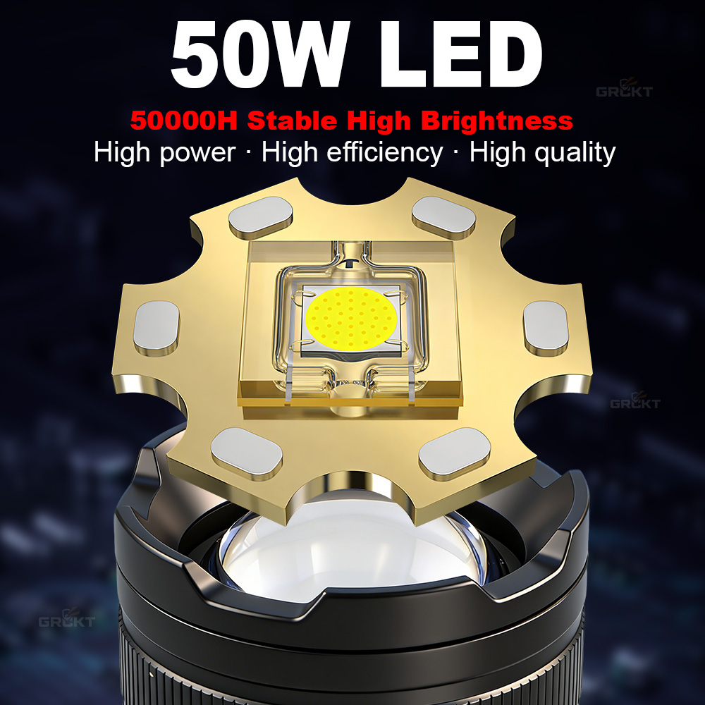 80000CD 가장 강력한 LED 손전등 고출력 전술  - Battery Outdoor Camping 리뷰 및 가격