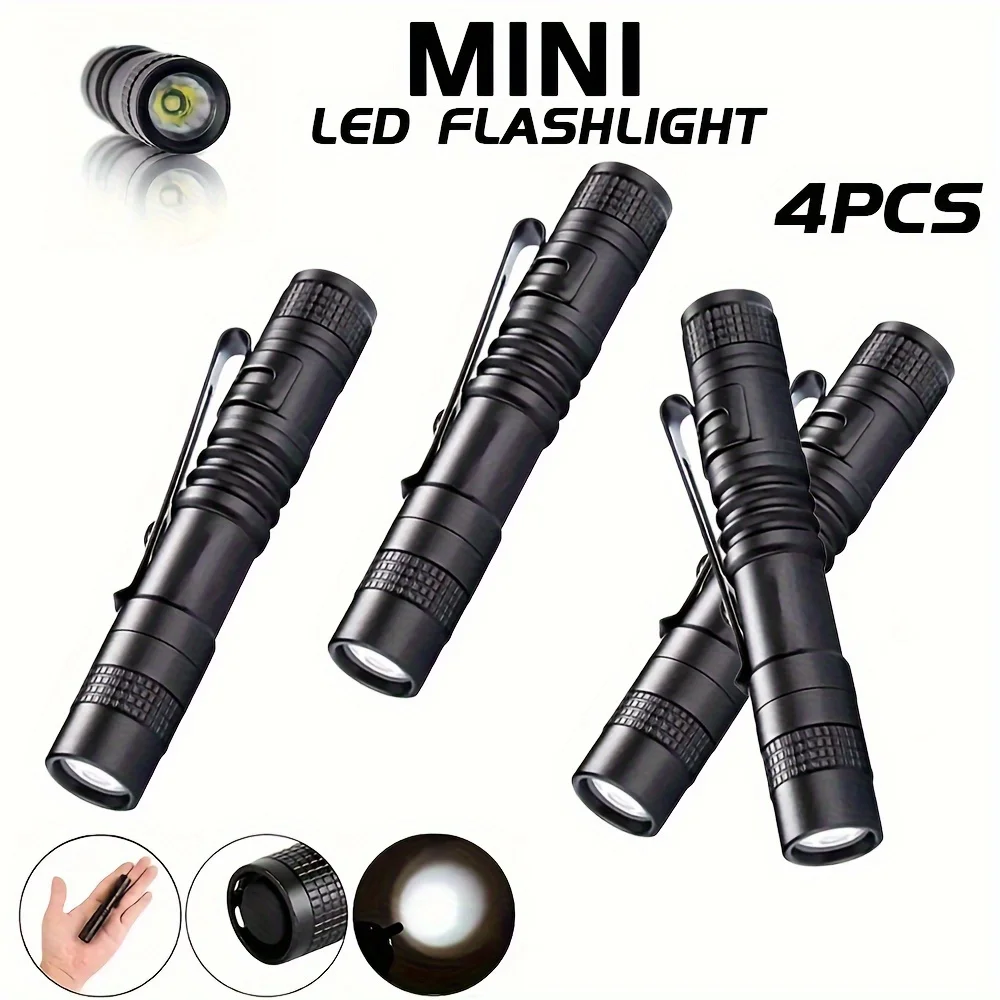 1-4PCS 미니 휴대용 LED 펜 라이트 포켓 야외  - Outdoor Camping Decor 리뷰 및 가격