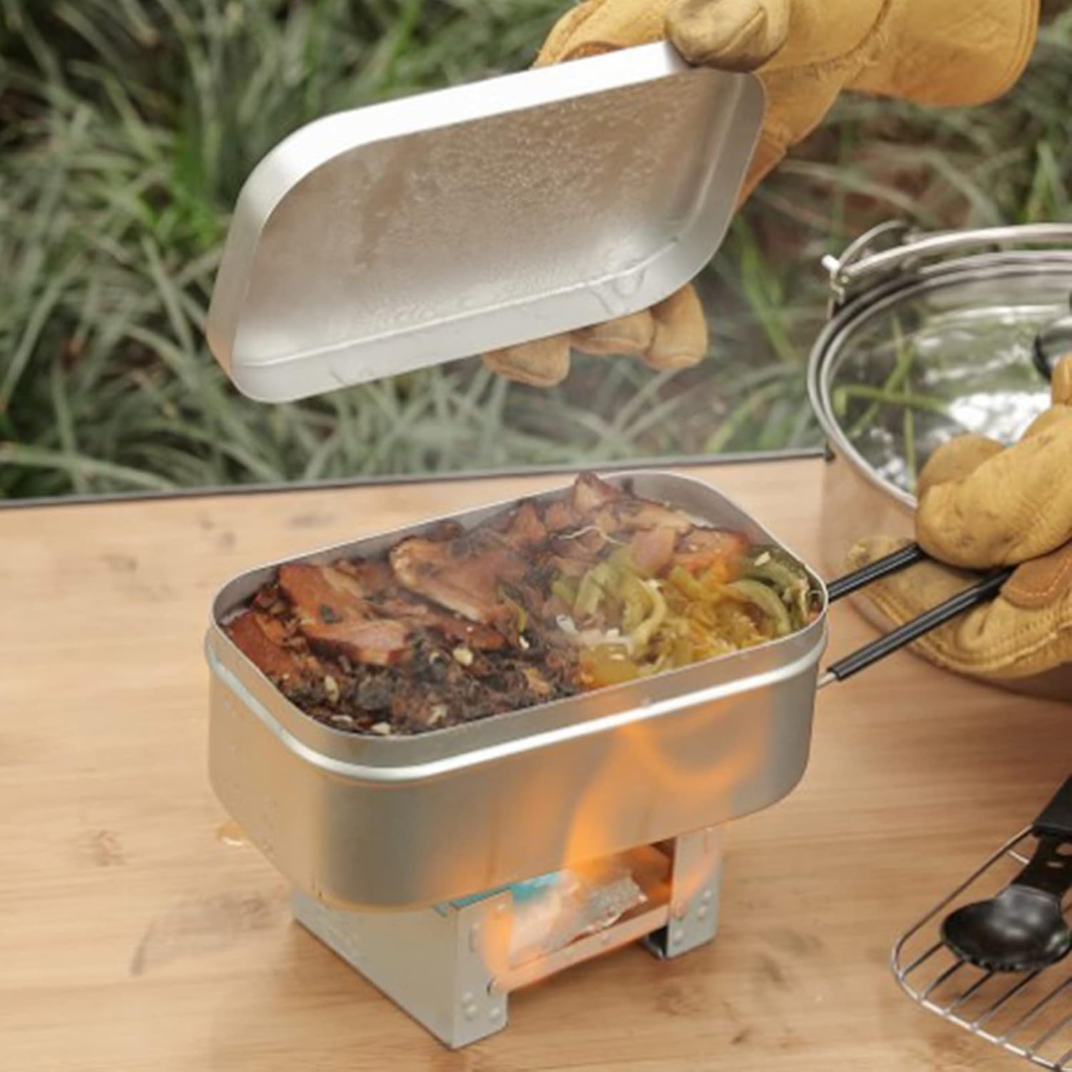 접이식 도시락 상자 손잡이, 성인용 도시락 용기, 알루 - Outdoor Camping Cooking Equipment 리뷰 및 가격