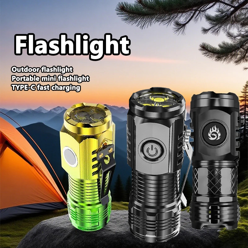 슈퍼 밝은 미니 LED 손전등 토치 충전식 낚시 조명  - Outdoor Camping Decor 리뷰 및 가격