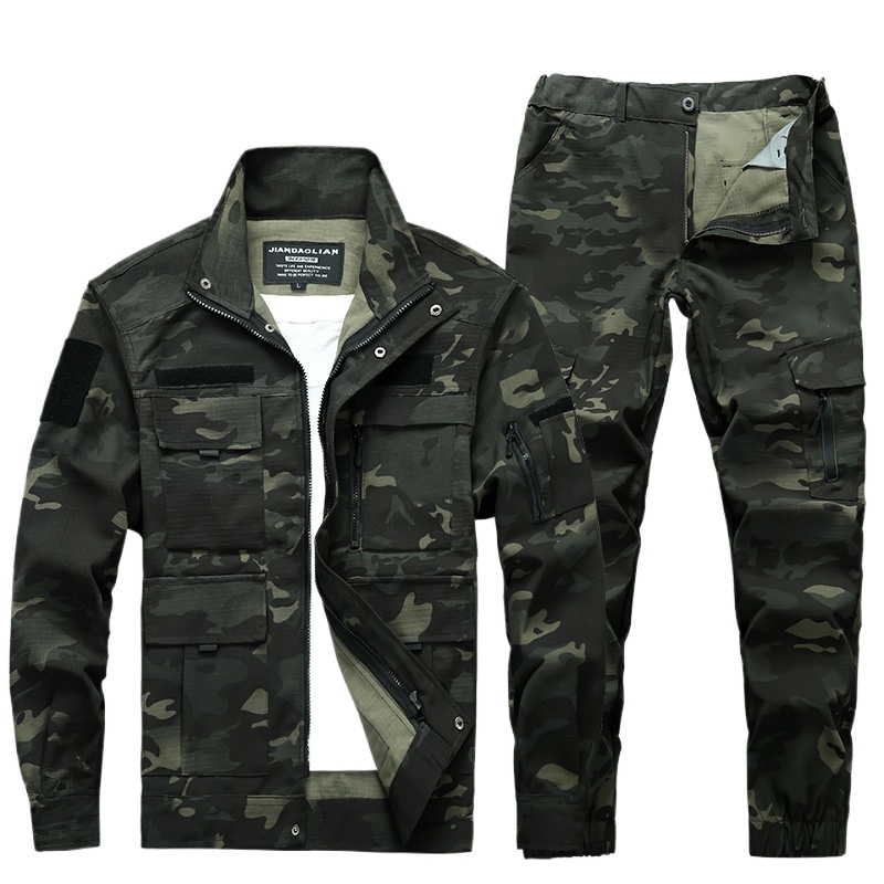 용수철 가을 위장 의류 세트, 내마모성 멀티 포켓 전술 - Camping Outdoor Clothing 리뷰 및 가격