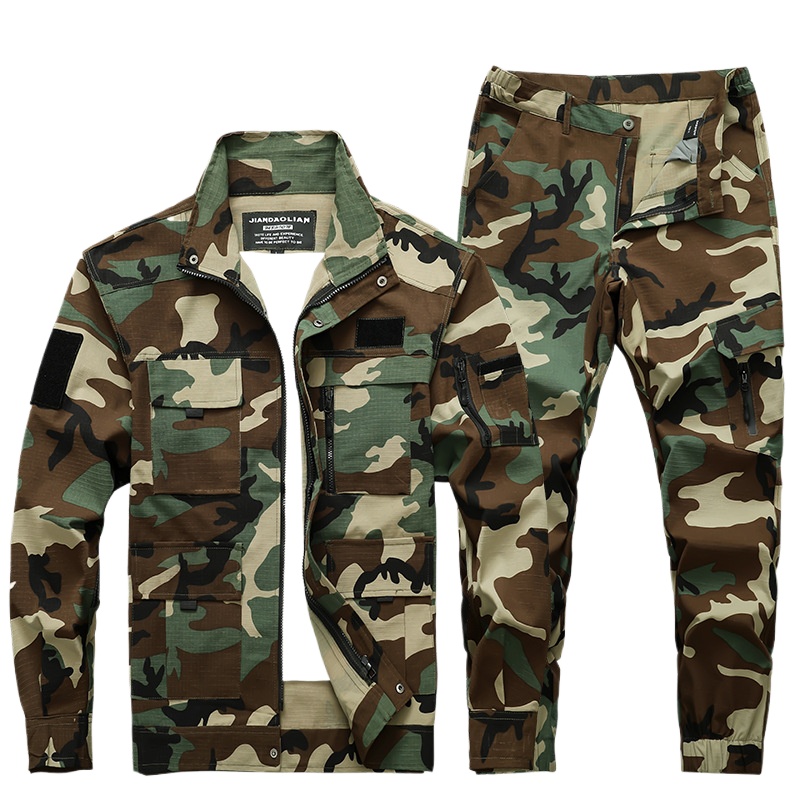 용수철 가을 위장 의류 세트, 내마모성 멀티 포켓 전술 - Camping Outdoor Clothing 리뷰 및 가격